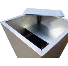 Jardinière en acier inoxydable avec couvercle et cloisons