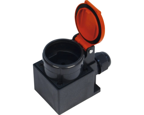 Steckdose mit Klappdeckel