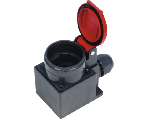 Gerätesteckdose mit Klappdeckel