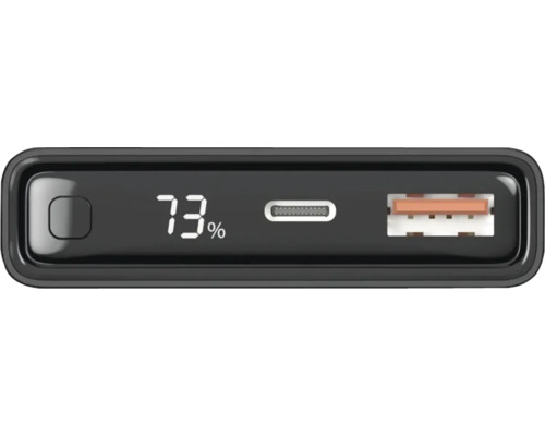 Batterie externe avec port USB et USB-C et indicateur de niveau de charge