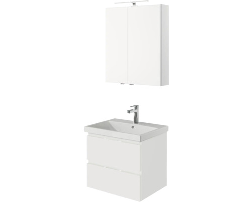 Waschtisch mit Unterschrank und Spiegelschrank für das Badezimmer