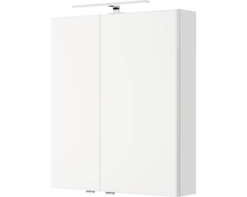 Weißer Spiegelschrank mit Beleuchtung