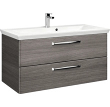 Meuble sous-lavabo avec deux tiroirs et lavabo en céramique