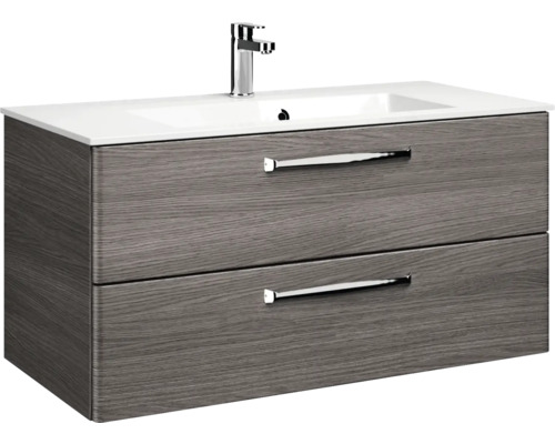 Waschtischunterschrank mit zwei Schubladen, Waschbecken und Armatur