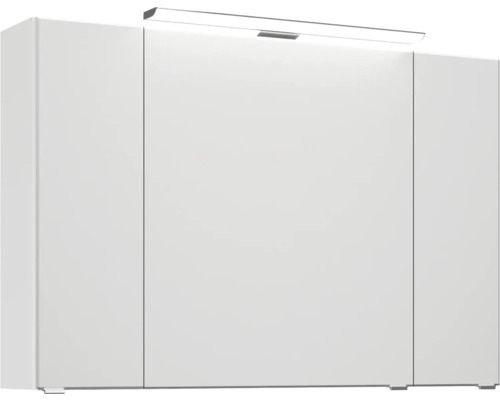 Weißer Spiegelschrank mit Beleuchtung für das Badezimmer