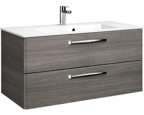 Waschtischunterschrank mit zwei Schubladen, Waschbecken und Armatur