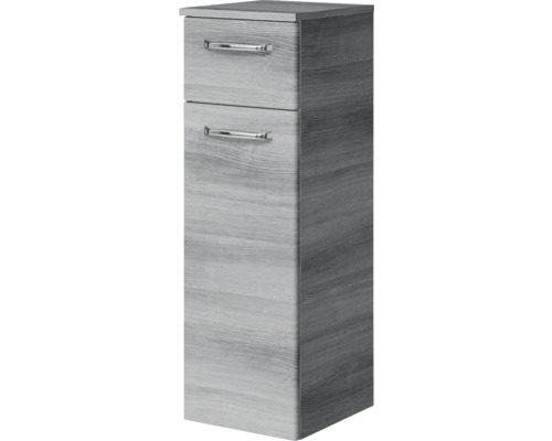 Hochschrank mit zwei Schubladen und Metallgriffen