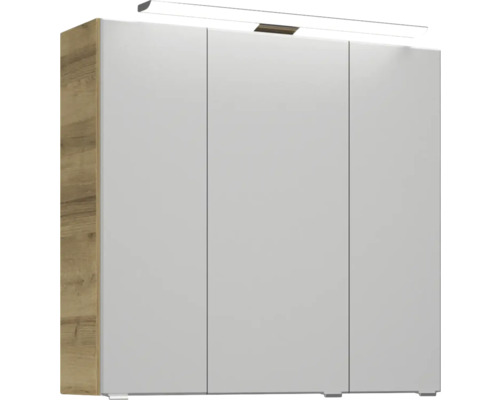 Armoire à trois portes avec éclairage