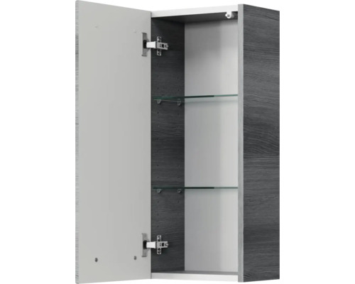 Geöffneter Bad Spiegelschrank mit Glasböden