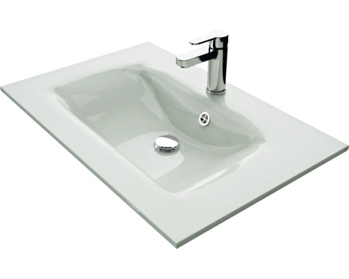 Vasque en verre avec robinet