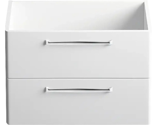Weißer Bad-Hängeschrank mit zwei Schubladen