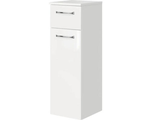 Weißer Badezimmer-Hängeschrank mit Schublade und Tür