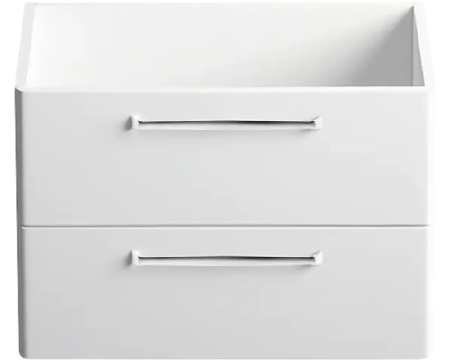 Meuble sous-lavabo blanc avec deux tiroirs