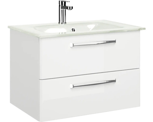 Waschtischunterschrank mit zwei Schubladen, Waschbecken und Armatur