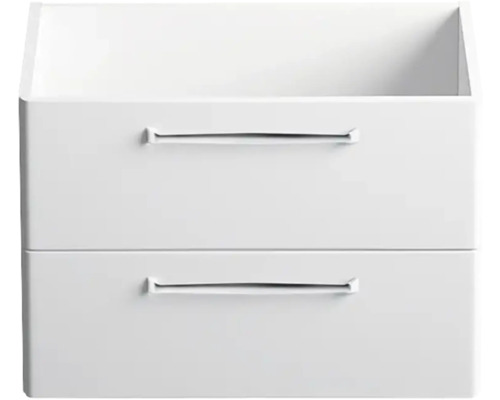 Weißer Waschtischunterschrank mit zwei Schubladen