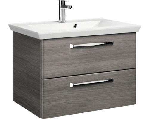 Meuble sous-lavabo avec deux tiroirs et lavabo à poser