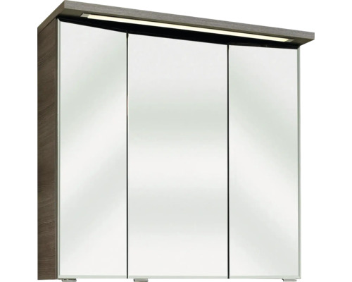 Armoire de toilette à trois portes avec éclairage pour la salle de bain