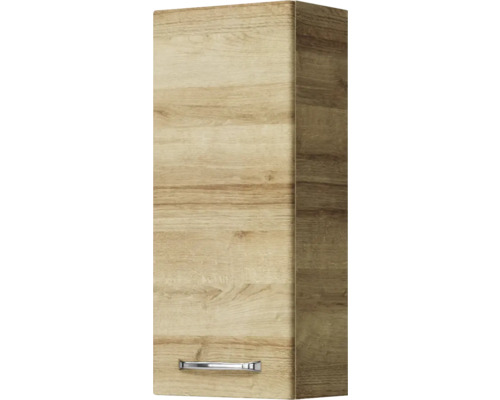 Armoire suspendue aspect bois avec une poignée