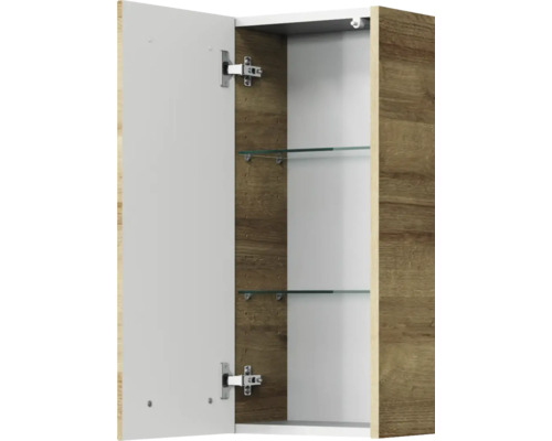 Offener Spiegelschrank mit zwei Glasböden