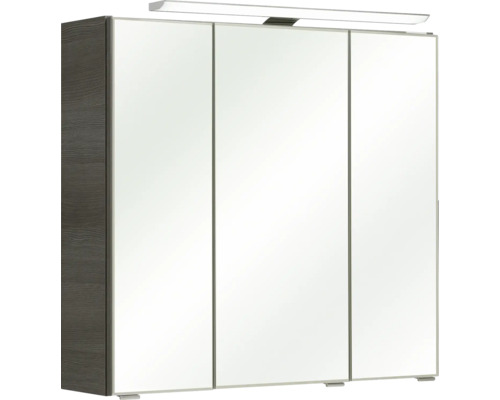 Armoire de toilette avec trois portes et éclairage
