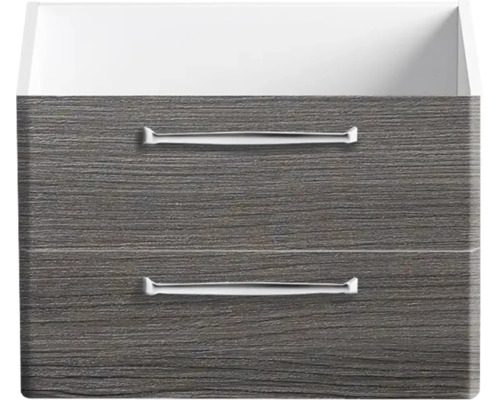 Meuble sous-lavabo avec deux tiroirs et poignées