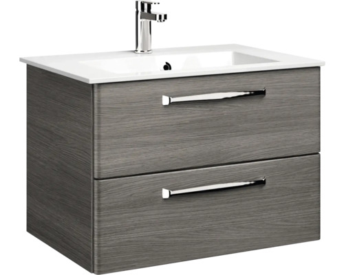Waschtischunterschrank mit zwei Schubladen, Waschbecken und Armatur
