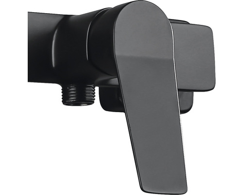 Schwarzer Duschmischer mit Hebel