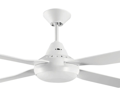 Weißer Deckenventilator mit vier Flügeln