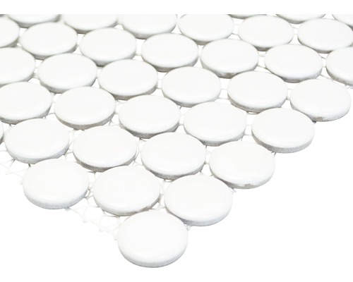 Mosaïque avec des carreaux ronds en céramique