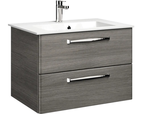 Waschtischunterschrank mit zwei Schubladen, Waschtisch und Armatur