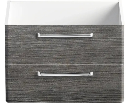 Badezimmerschrank mit zwei Schubladen und Griffen
