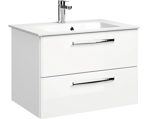 Meuble sous-lavabo avec deux tiroirs et lavabo