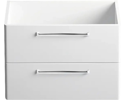 Meuble sous-lavabo blanc avec deux tiroirs