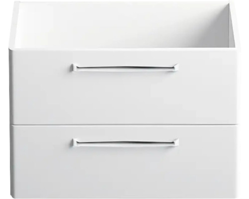 Weisser Waschtischunterschrank mit zwei Schubladen für das Badezimmer