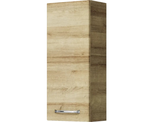 Hochschrank mit Holzdekor und Griff