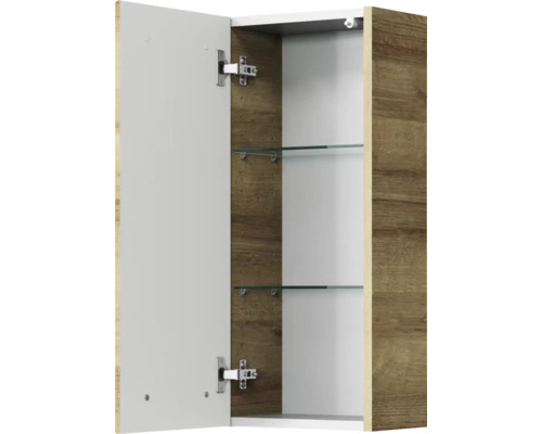 Offener Spiegelschrank mit zwei Glasböden
