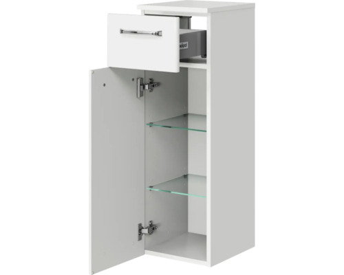 Badezimmerschrank mit Schublade und Glasböden