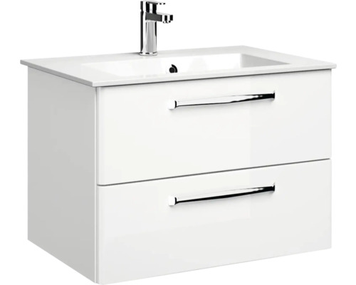 Waschtischunterschrank mit zwei Schubladen und Waschbecken