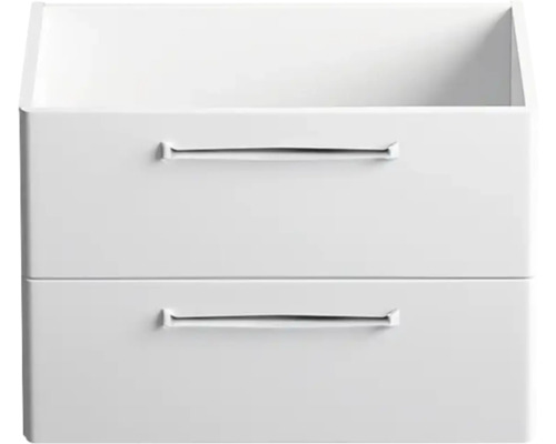Weisser Waschtischunterschrank mit zwei Schubladen für Badezimmer