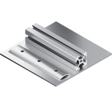 Profilé en aluminium avec tôle d''aluminium et demi-profilé