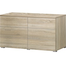 Commode avec six tiroirs au design bois