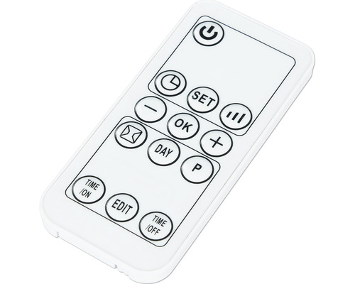 Télécommande blanche avec différents boutons