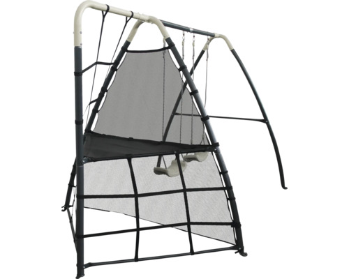 Aire de jeux avec balançoires et filet