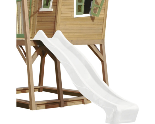 Tour de jeu avec toboggan en bois