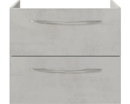 Meuble sous-lavabo avec deux tiroirs et poignées