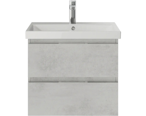 Waschtischunterschrank mit zwei Schubladen, Waschbecken und Armatur