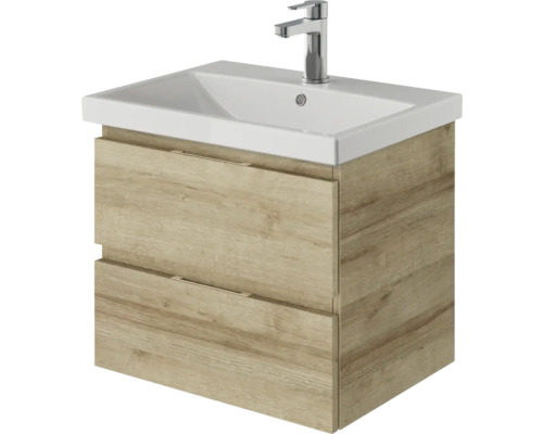 Waschtischunterschrank mit zwei Schubladen und Waschbecken