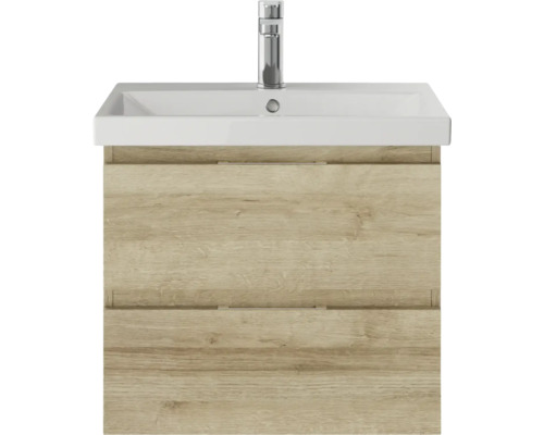 Waschtischunterschrank mit zwei Schubladen, Waschtisch und Armatur