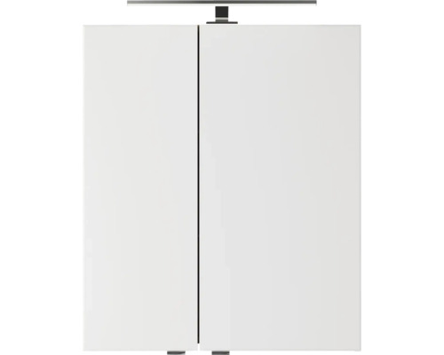 Weißer Spiegelschrank mit Beleuchtung für das Badezimmer