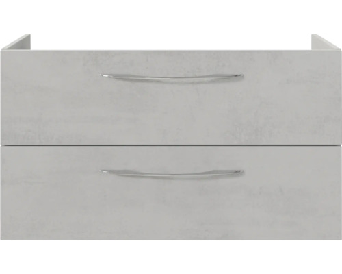 Waschtischunterschrank mit zwei Schubladen und Griffen